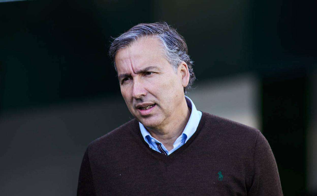 Javier Pereira, durante el partido ante el Real Betis.