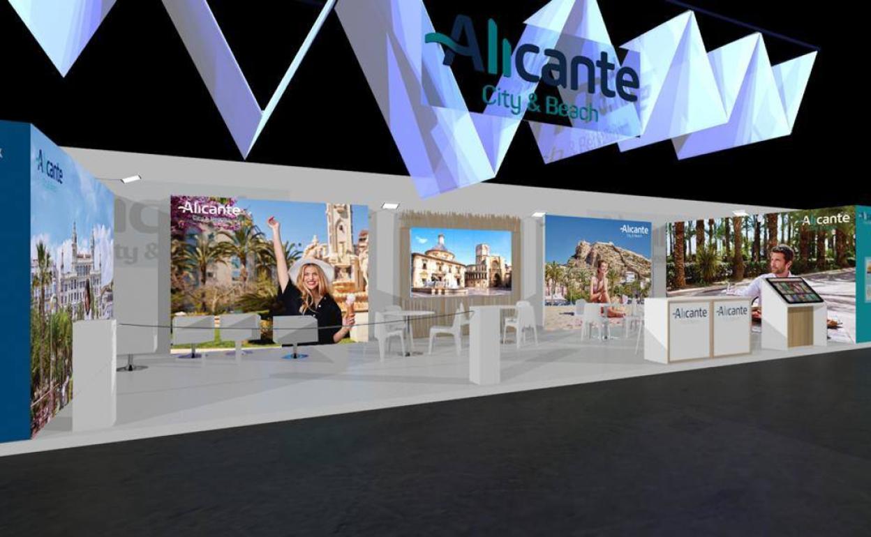 Espacio del Ayuntamiento de Alicante en la feria del turismo. 