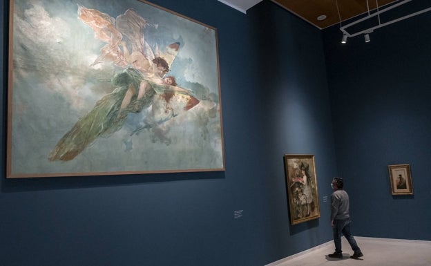 Piezas de la exposición 'Pinazo, Sorolla y Mongrell: pintura en torno a 1900'. 