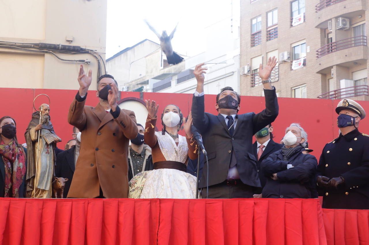 La bendición de animales se ha vuelto a celebrar en 2022 en la calle Sagunto de Valencia. 