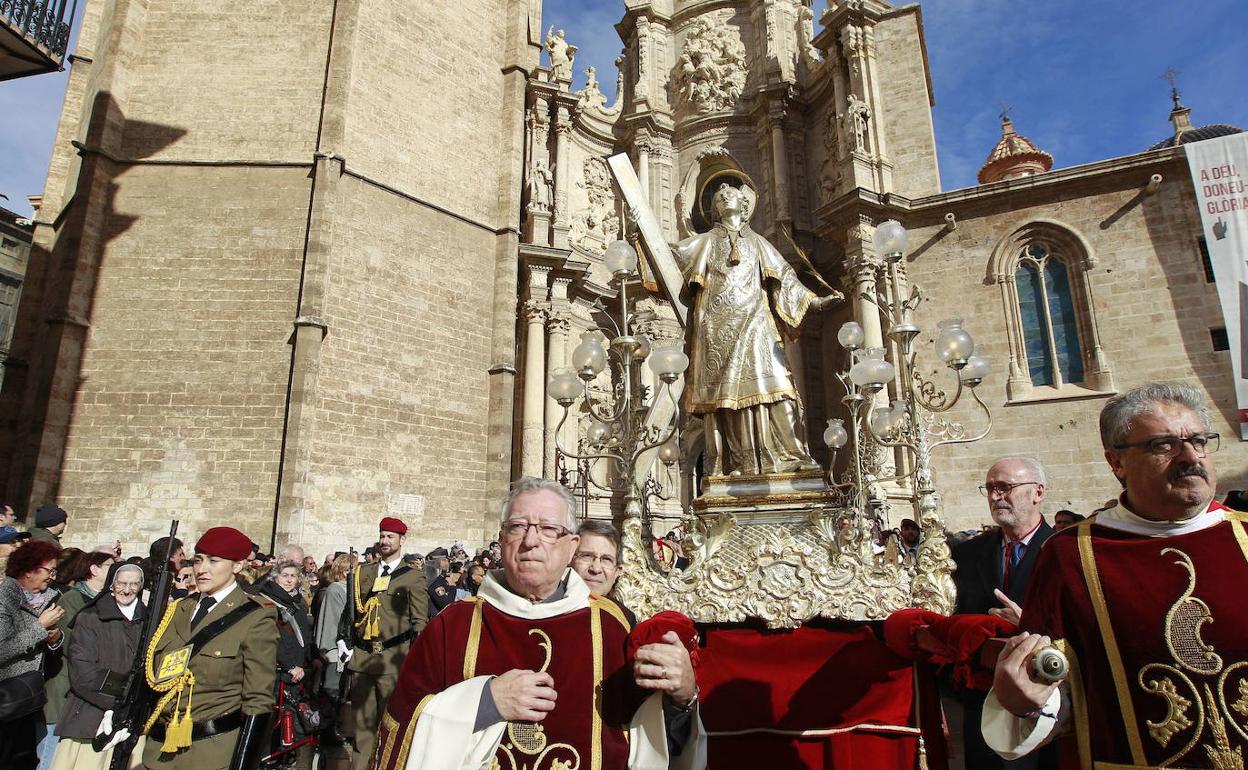 Celebración de la procesión de San Vicente Mártir en Valencia. 