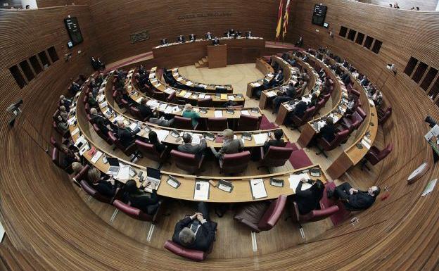 Interior de Les Corts Valencianes. 