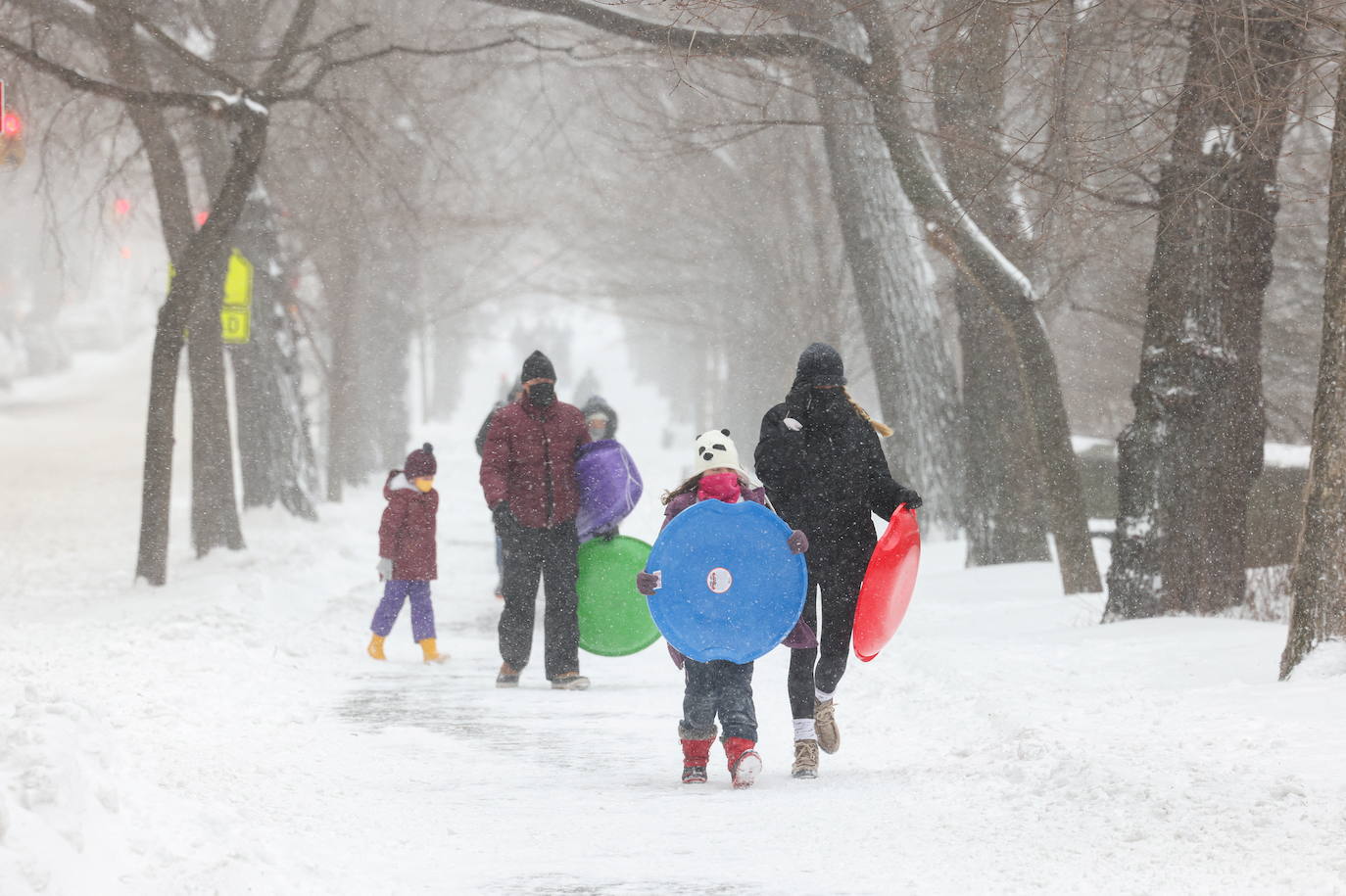 Fotos de Nueva Yok: La nieve sepulta Nueva York