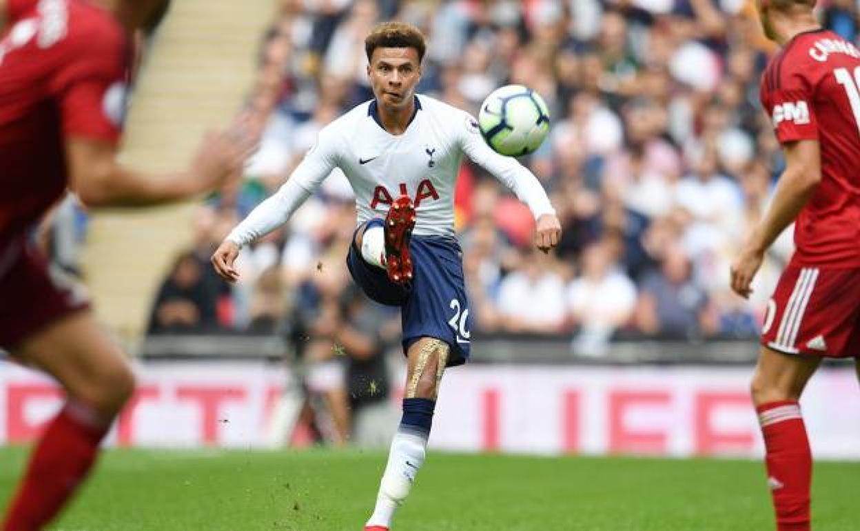 El centrocampista inglés Dele Alli, durante un partido con el Tottenham