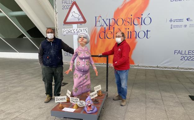 Imagen principal - Ninot que hay en la Exposició de 2022. 