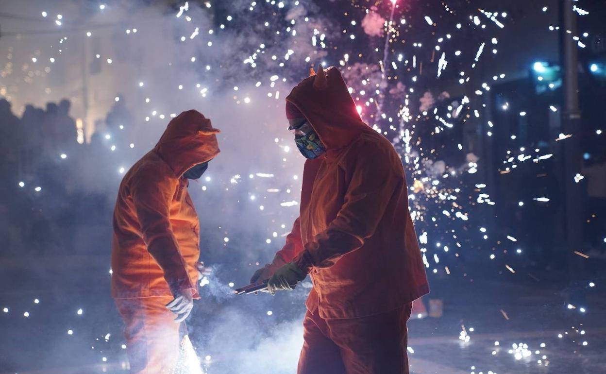 Un momento del correfoc celebrado este fin de semana. 