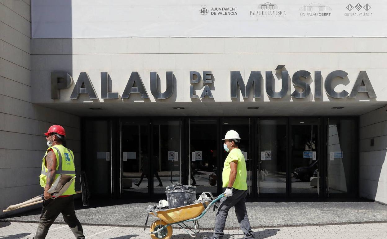 El Palau de la Música de Valencia, cerrado y sin actividad desde julio de 2019. 