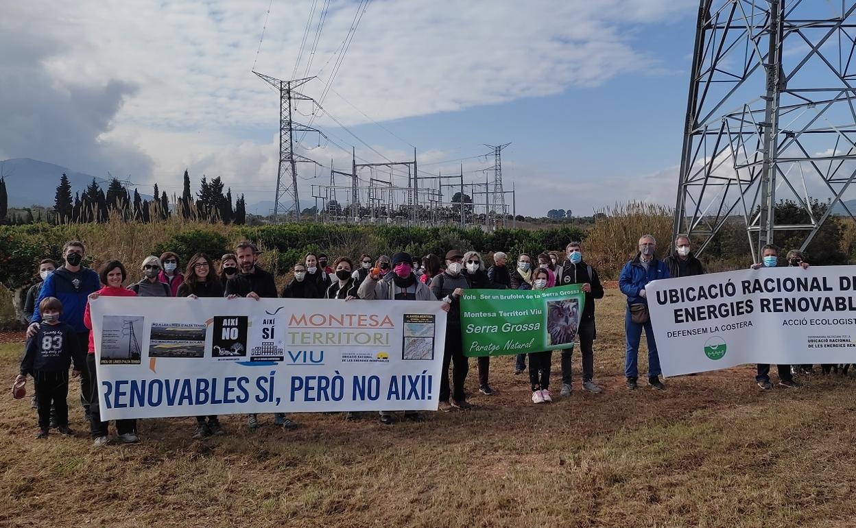 Concentración en la subestación eléctrica de Montesa por la racional ubicación de las renovables.