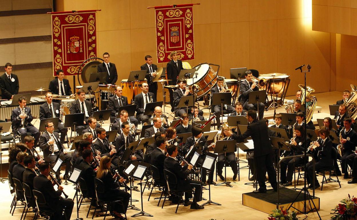 Bandas de música en el Auditori de Castellón. 