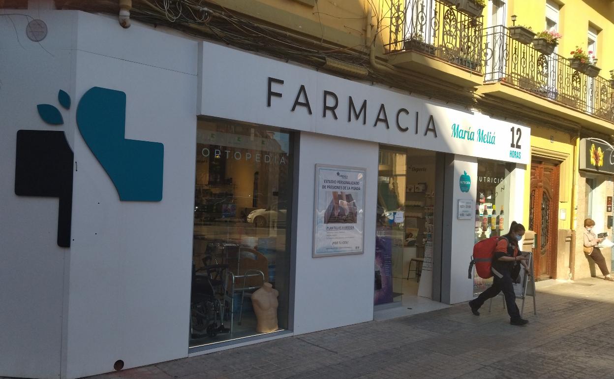 La farmacia María Meliá en la avenida de Cardenal Benlloch de Valencia. 