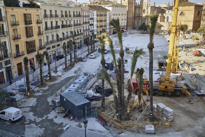 Fotos: Las obras de la Plaza de la Reina avanzan