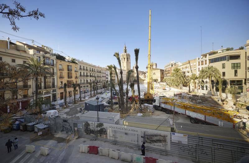 Fotos: Las obras de la Plaza de la Reina avanzan