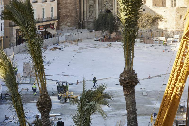 Fotos: Las obras de la Plaza de la Reina avanzan