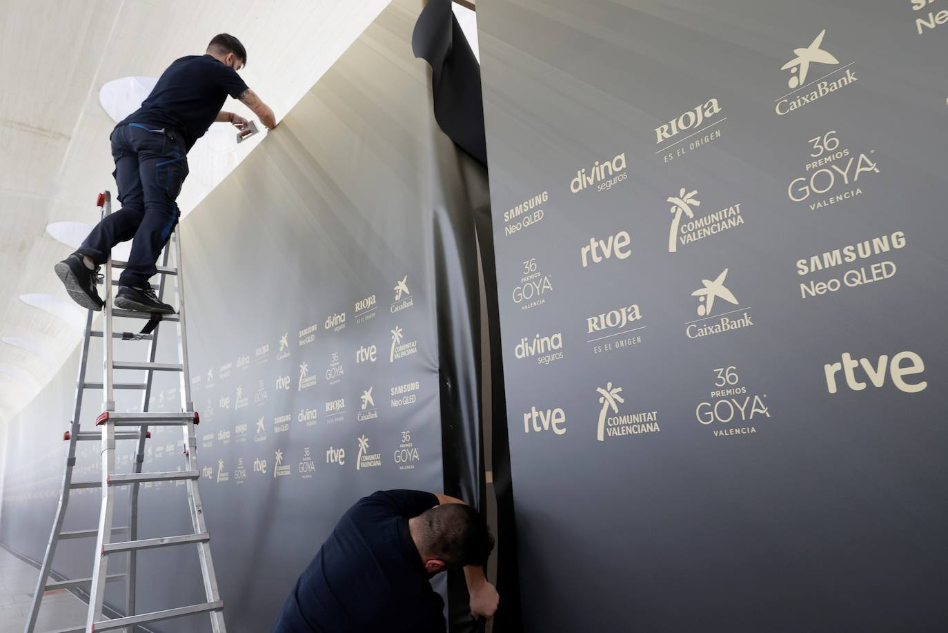 Fotos: Preparativos de la gala de los Premios Goya en Valencia