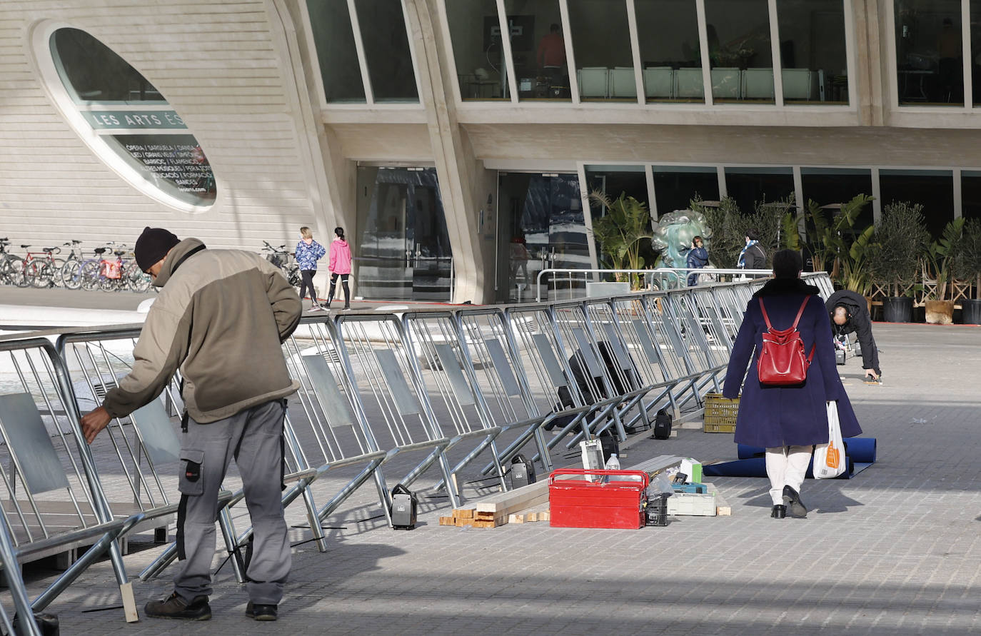 Fotos: Preparativos de la gala de los Premios Goya en Valencia