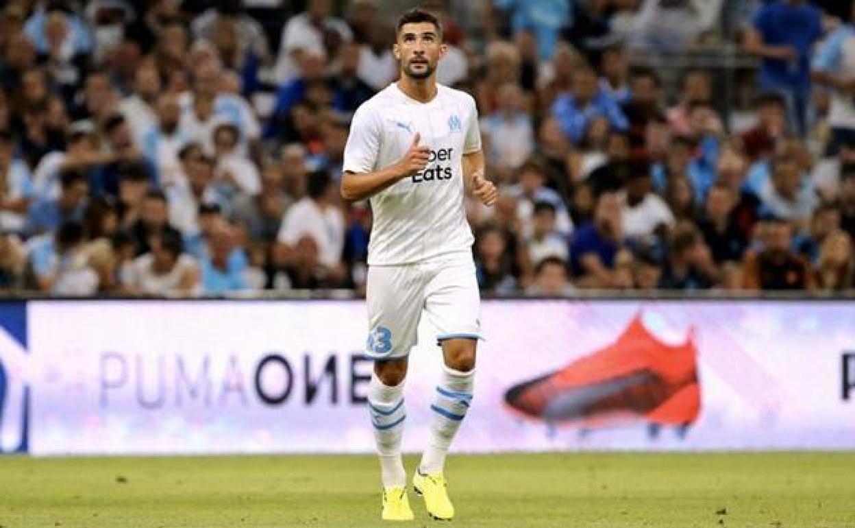 Álvaro González, durante un partido con el Olympique de Marsella en la liga francesa