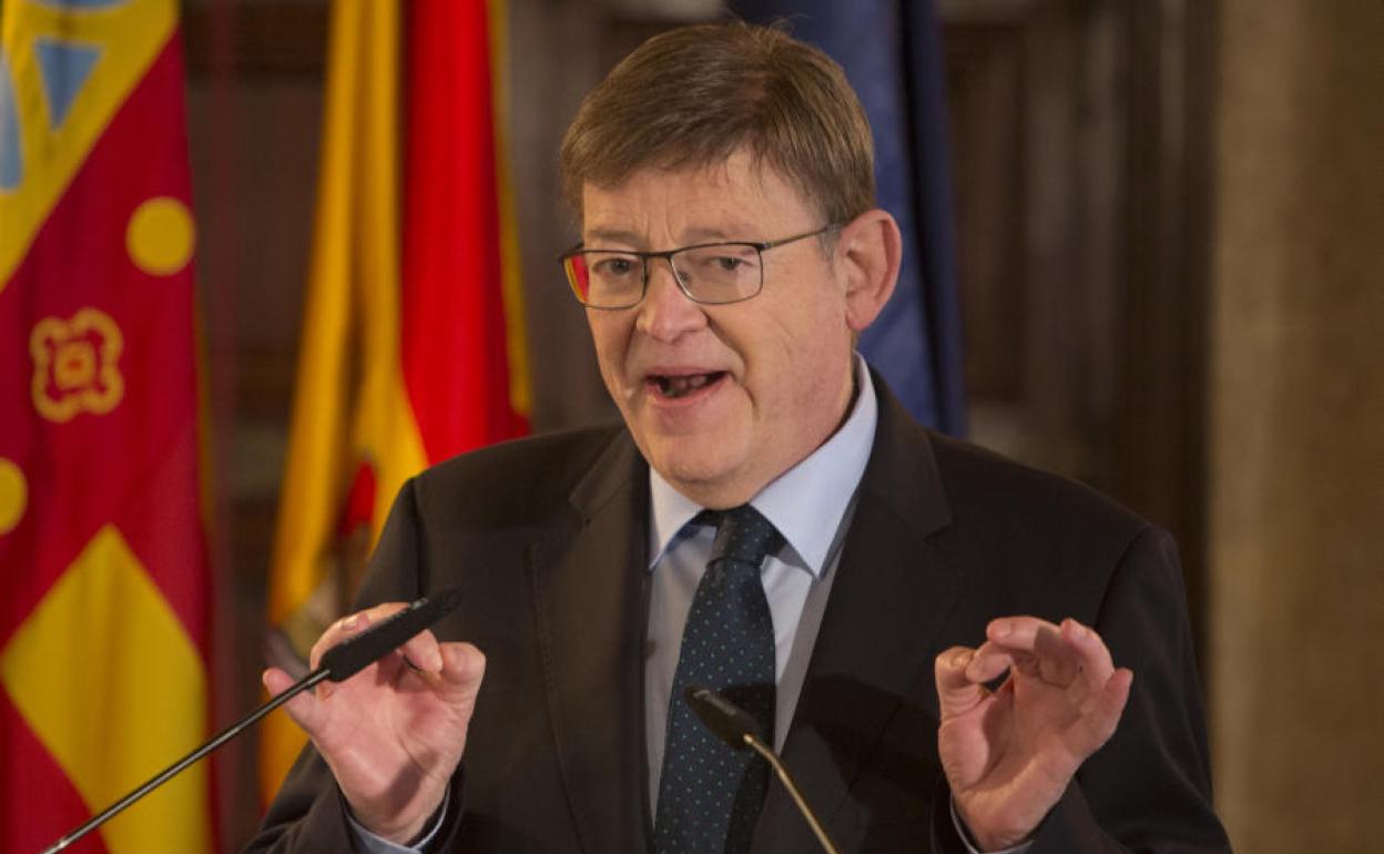 Ximo Puig, durante una rueda de prensa.