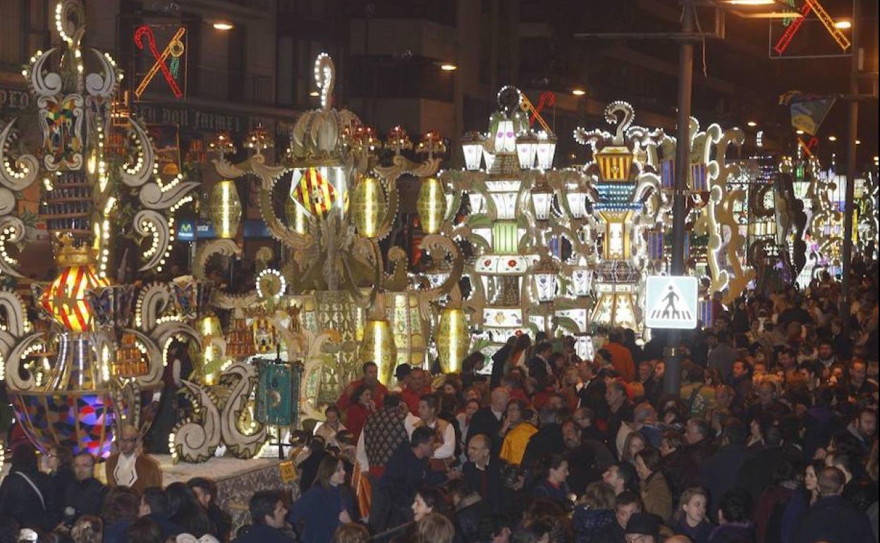 Imagen de archivo de una noche en la Magdalena de Castellón. 