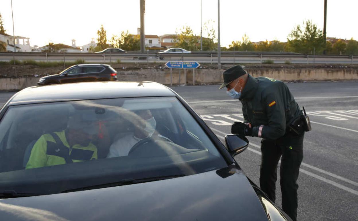 Control de tráfico de la Guardia Civil