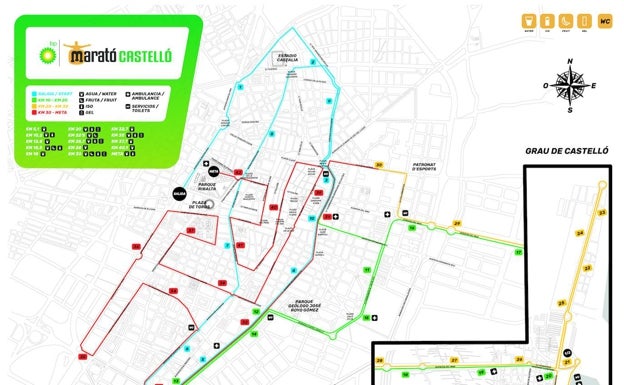 Recorrido del maratón en la edición de 2022. 