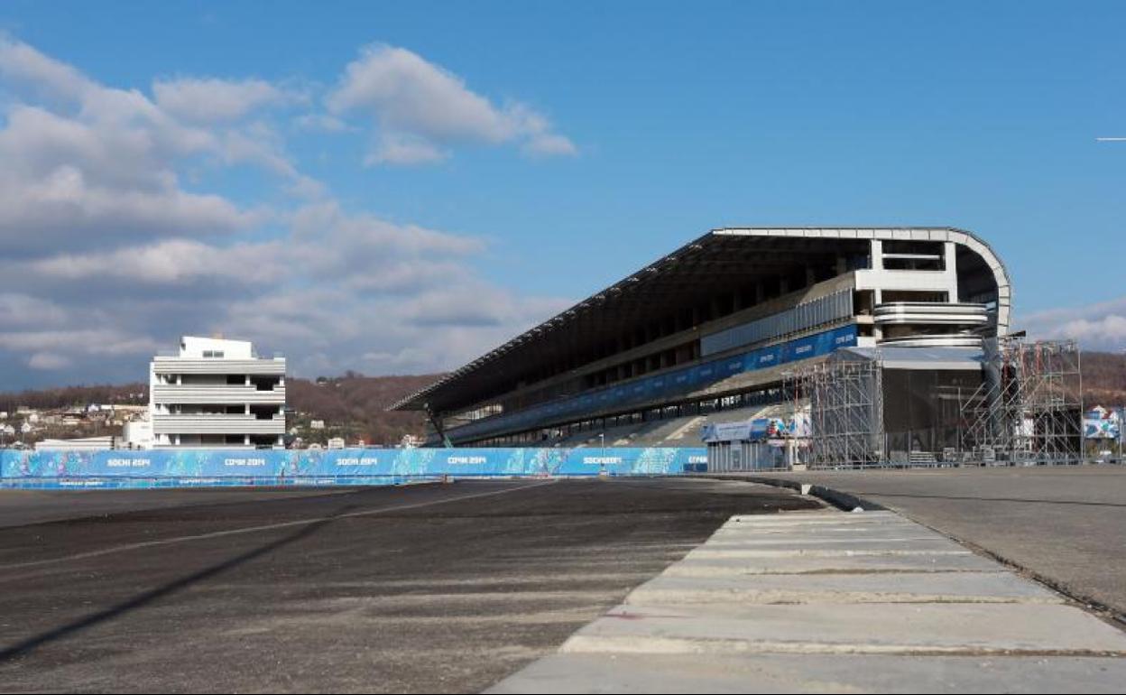 Vista del circuito de Sochi, que iba a albergar el GP de Rusia. 