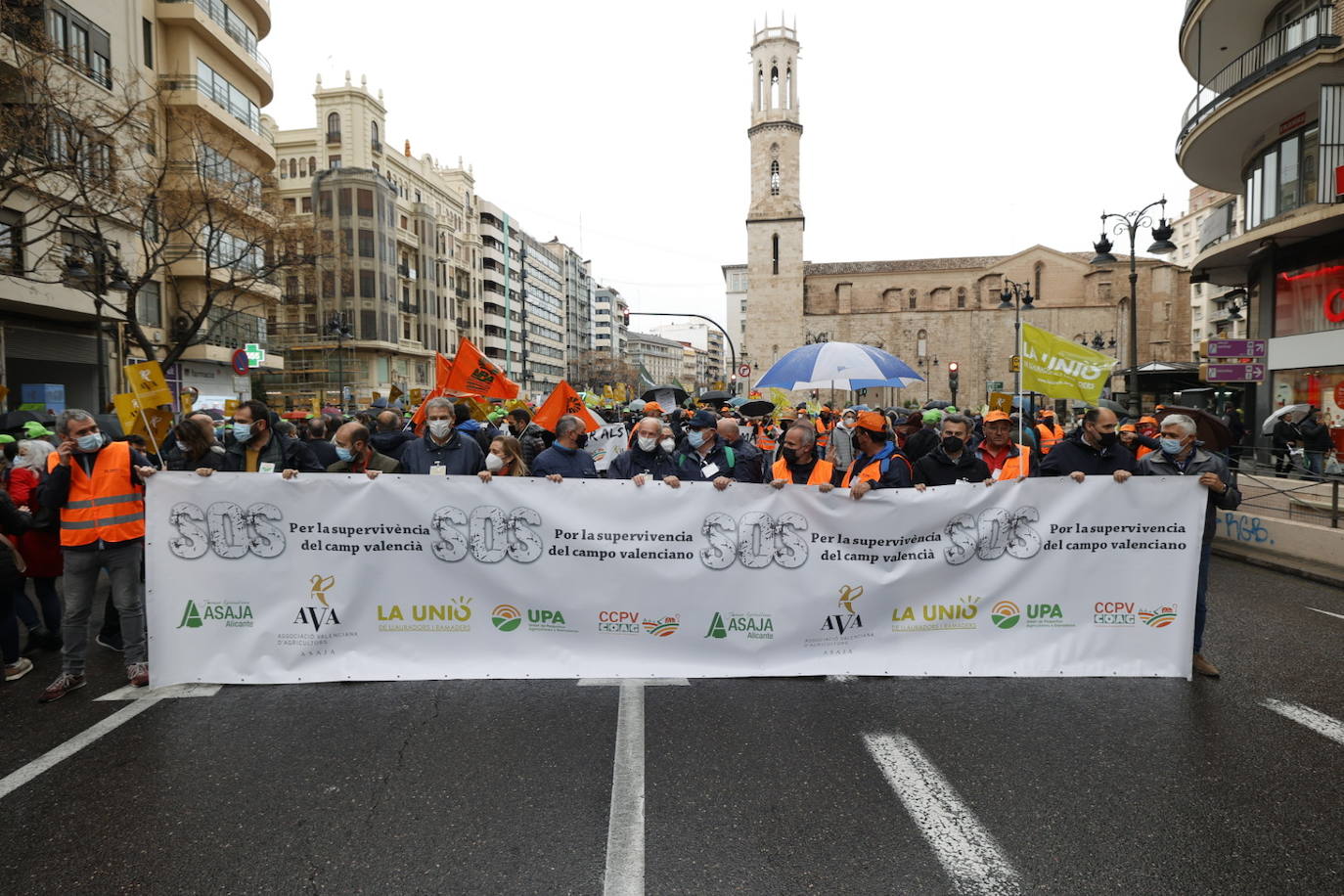 Fotos: Una tractorada recorre la ciudad de Valencia