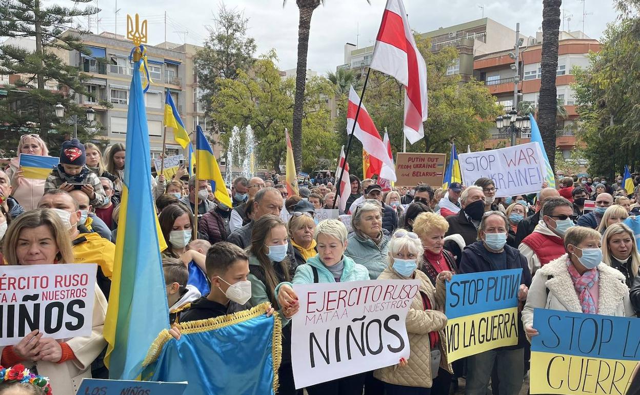 Manifestación de este domingo en Torrevieja. 