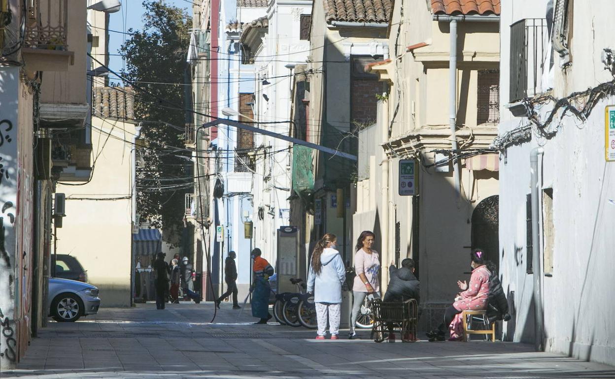 Una calle del barrio del Cabanyal. 