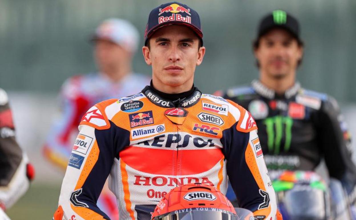 Marc Márquez, durante la presentación del GP de Catar.