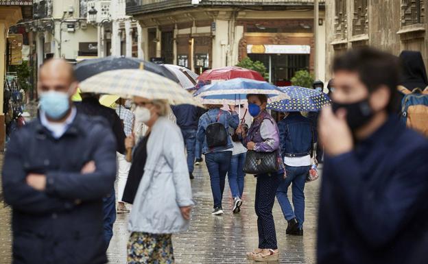 Un día de lluvia en Valencia. 