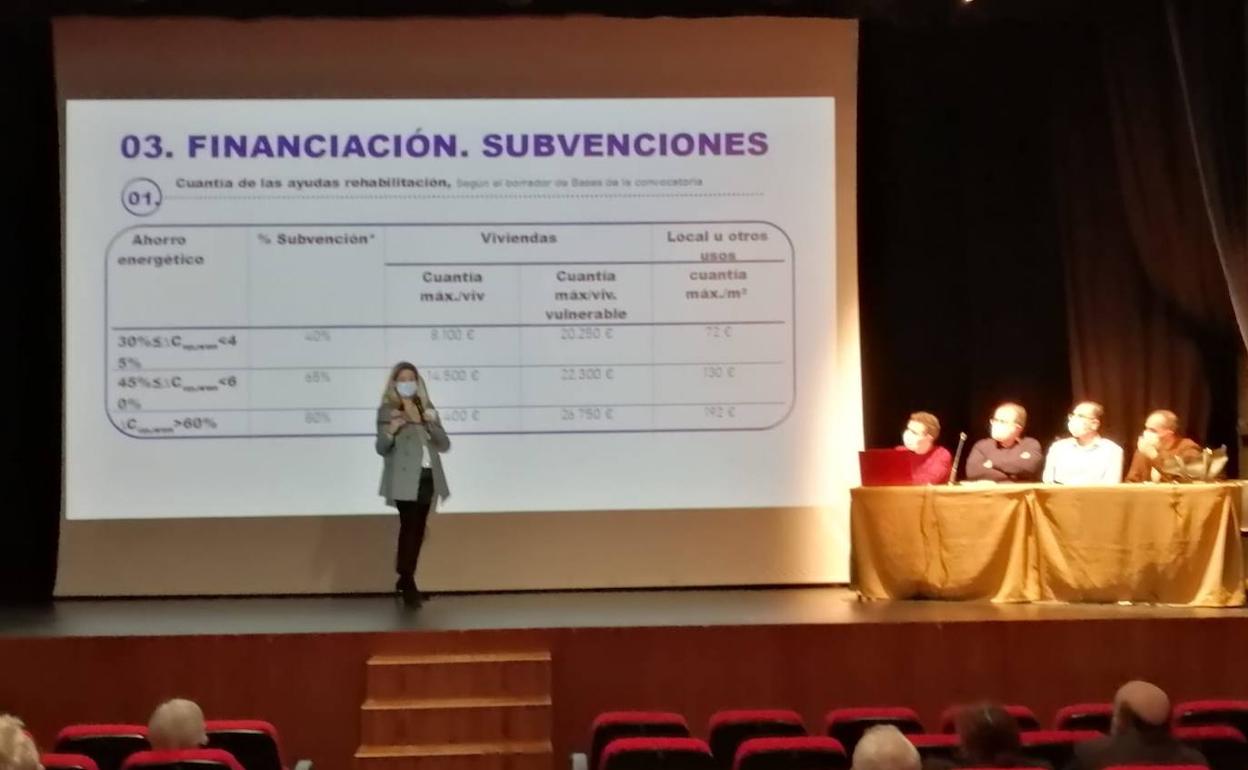 La presentación de proyecto de rehabilitación. 