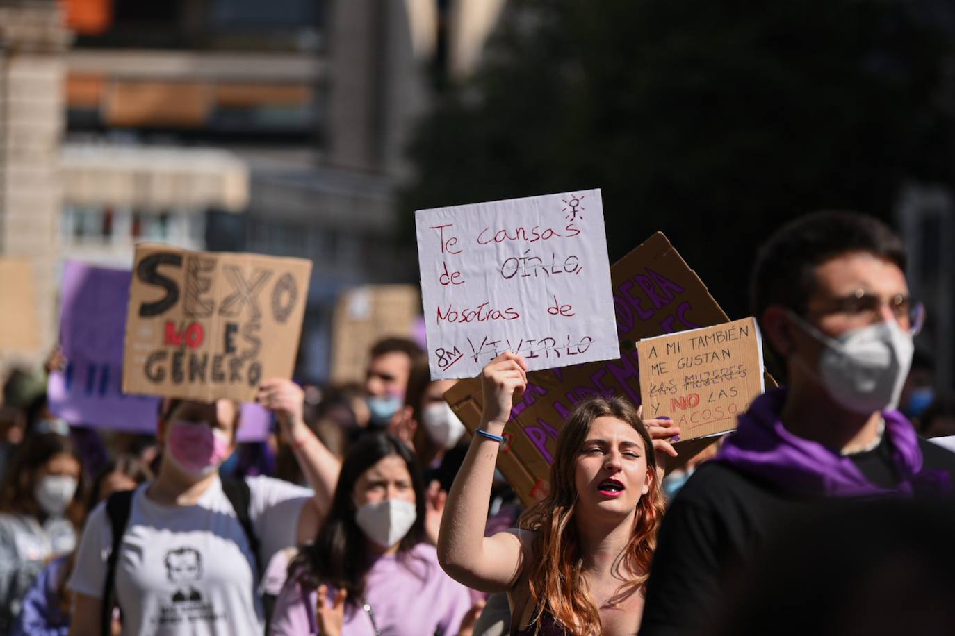 Manifestación estudiantil feminista.