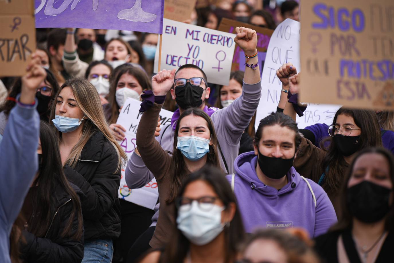 Manifestación estudiantil feminista.