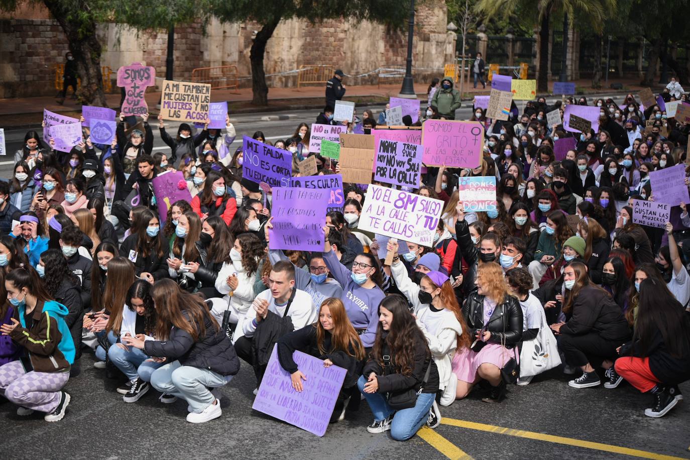 Manifestación estudiantil feminista.