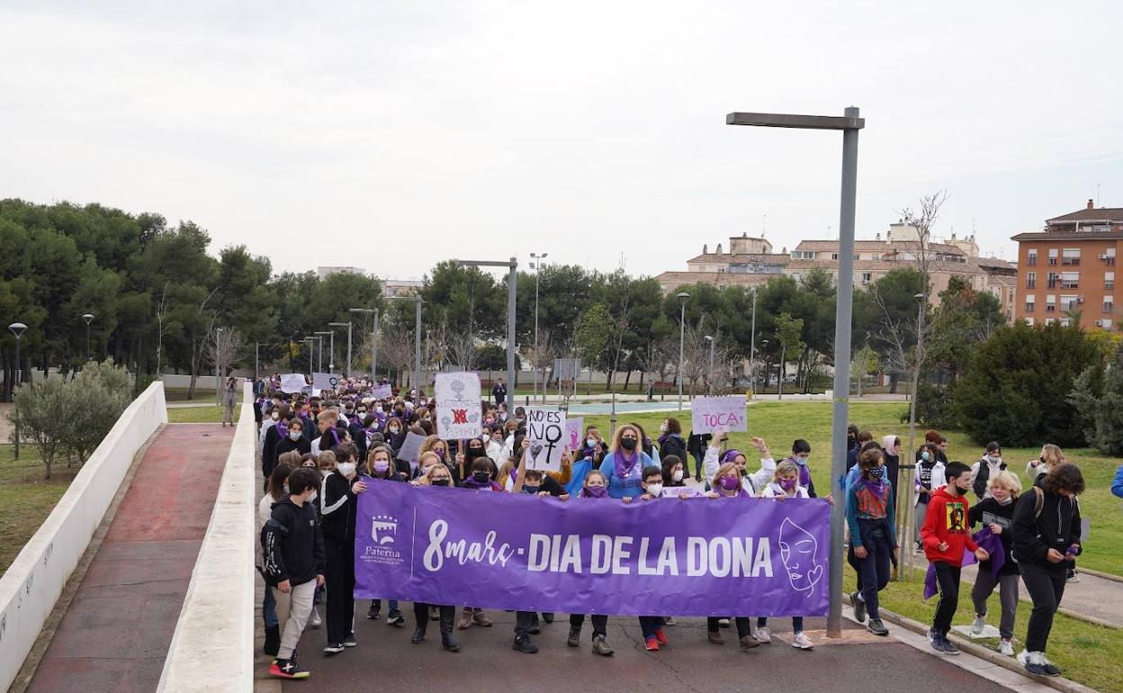 La marcha cívica celebrada en Paterna. 