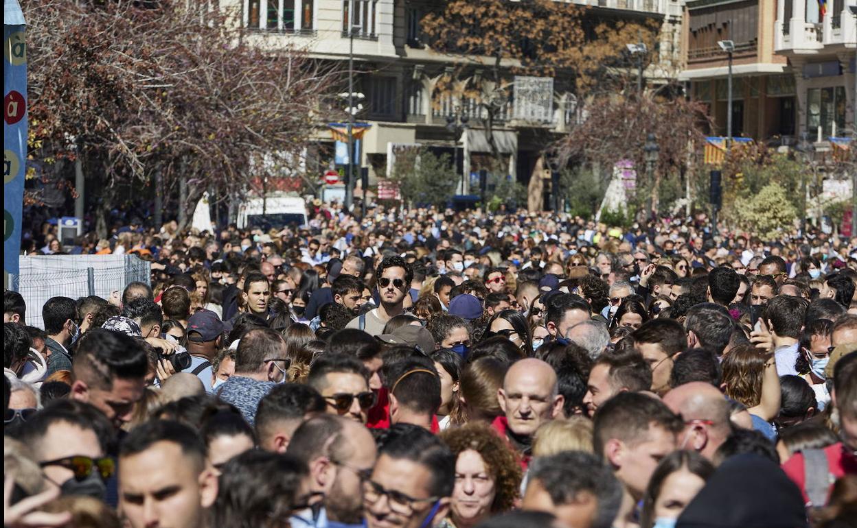 Una mascletà de las Fallas 2022.