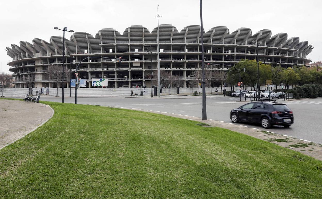 Aspecto del actual Mestalla en Cortes Valencianas.