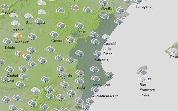 Mapa previsto para el lunes. 