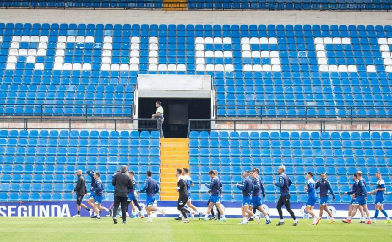 Entrenamiento del Hércules esta semana en el Rico Pérez. 