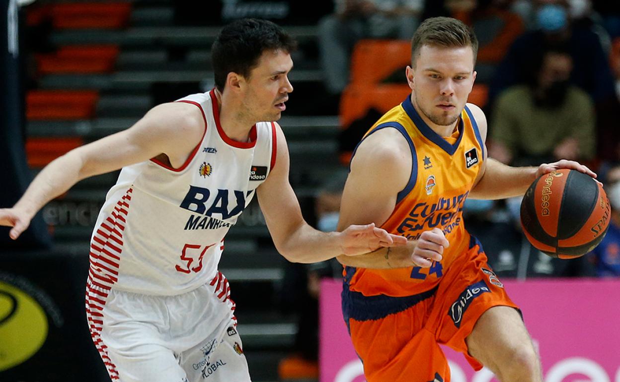 Hermannsson, durante el partido ante el BAXI Manresa