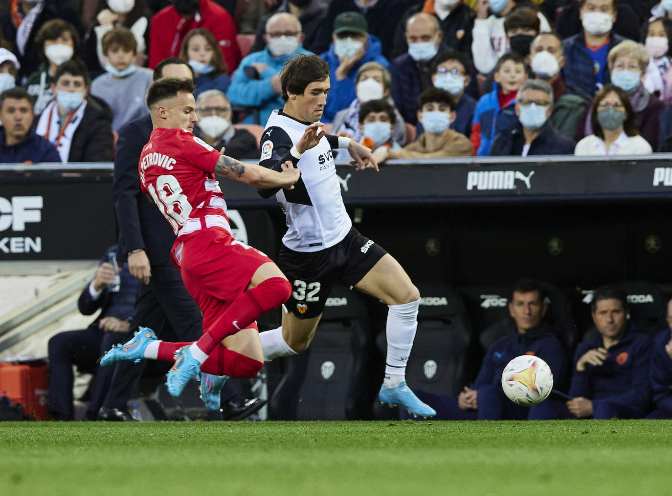 Jesús Vázquez, durante el partido ante el Granada