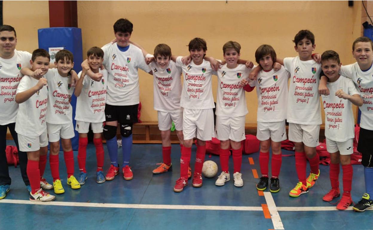 El equipo alevín del CD Paidos, campeones provinciales del grupo 1. 