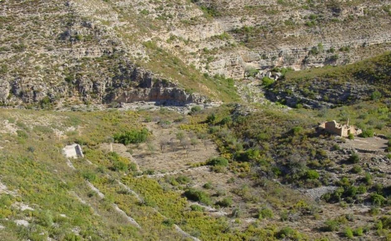 Uno de los parajes del Macizo de Caroig en la Canal de Navarrés. 