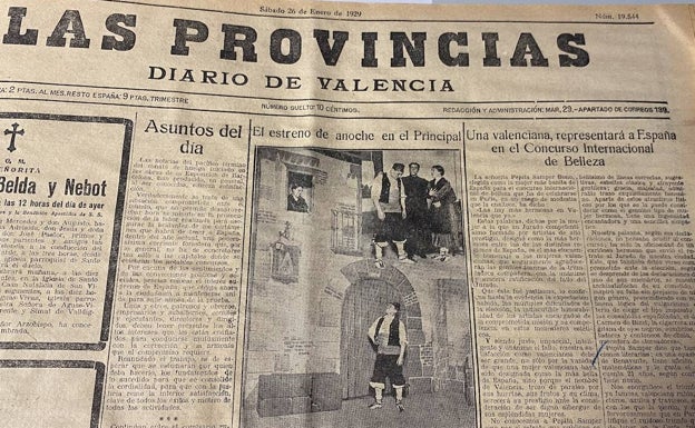 Ejemplar de LAS PROVINCIAS del 26 de enero de 1929. 