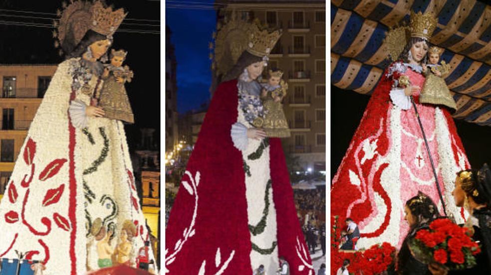 Un recorrido por los mantos de la Ofrenda de Fallas de los últimos años