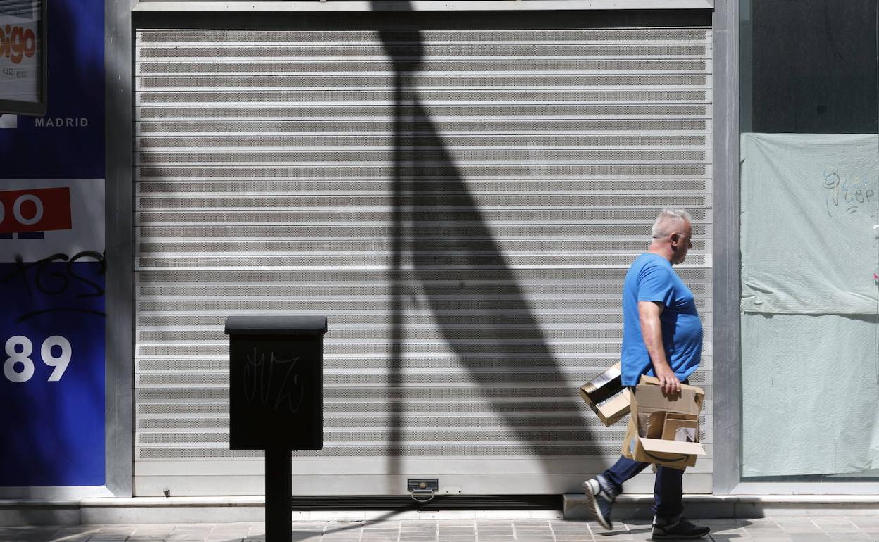 Un local vacío en el centro de Valencia.