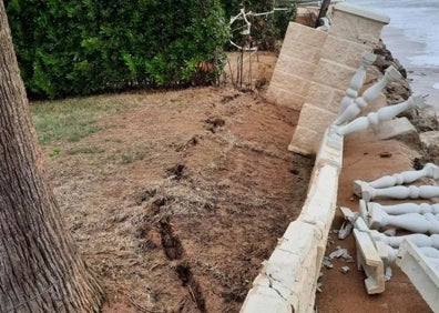 Imagen secundaria 1 - Desembocadura del río Serpis en Gandia, daños en viviendas de primera línea de Tavernes y estado de la costa en Daimús. 