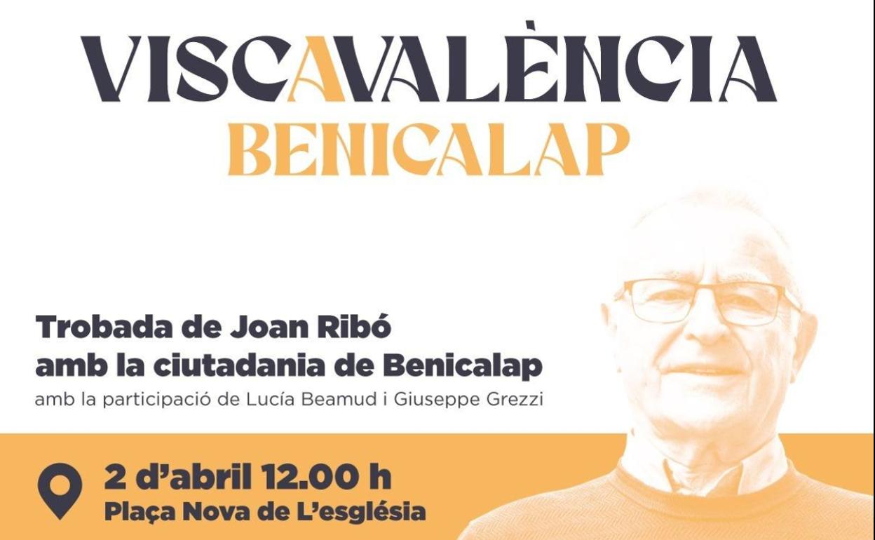 Cartel de la convocatoria del acto del próximo sábado en Benicalap. 