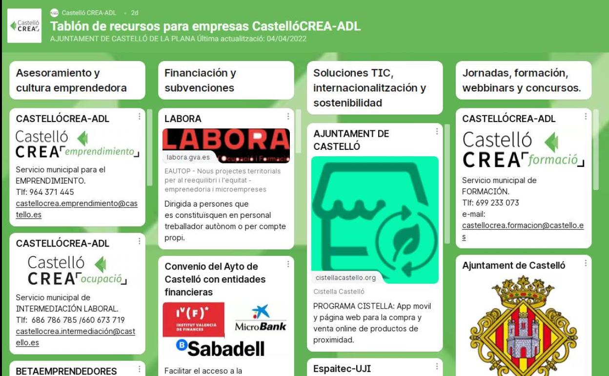 El tablón en la web del Ayuntamiento de Castellón.