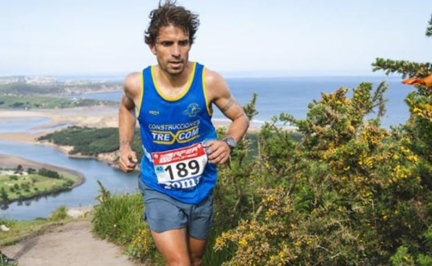 Alberto Rivera, durante una carrera de montaña. 